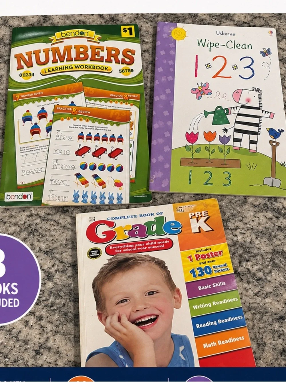 3pc pre k work books Bendon Numbers Learning Workbook - Numbers Practice